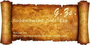 Goldschmied Zsófia névjegykártya